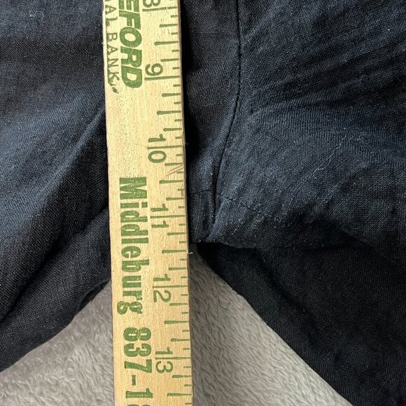 Talbots Chelsea Crop Black Dress Pants Women's 8 100% Linen Lightweight Minimal - Picture 7 of 13